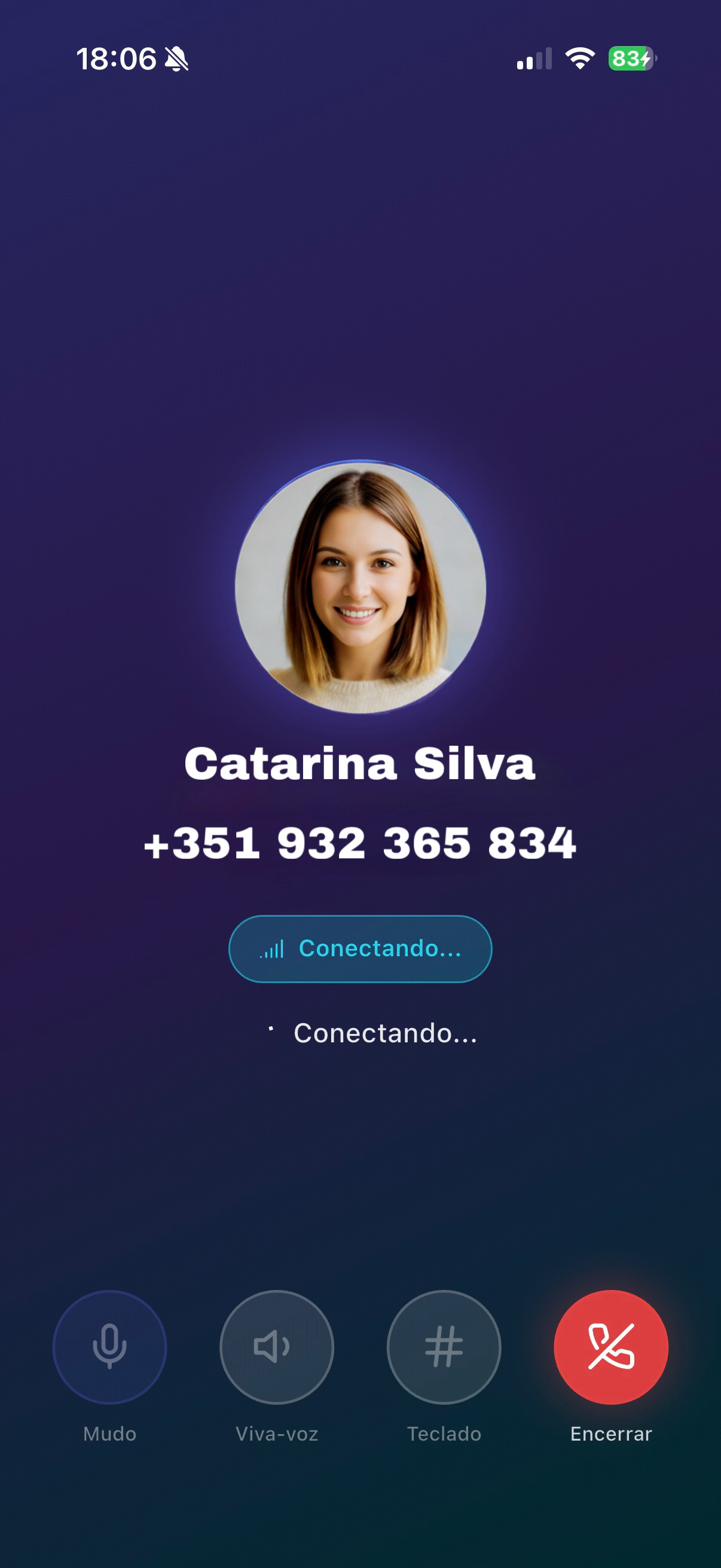 Fonely App - Chamada Ativa